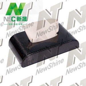 新晟廠(chǎng)家直銷(xiāo) 車(chē)用，居家真碳纖維紙巾盒可批量定制LOGO